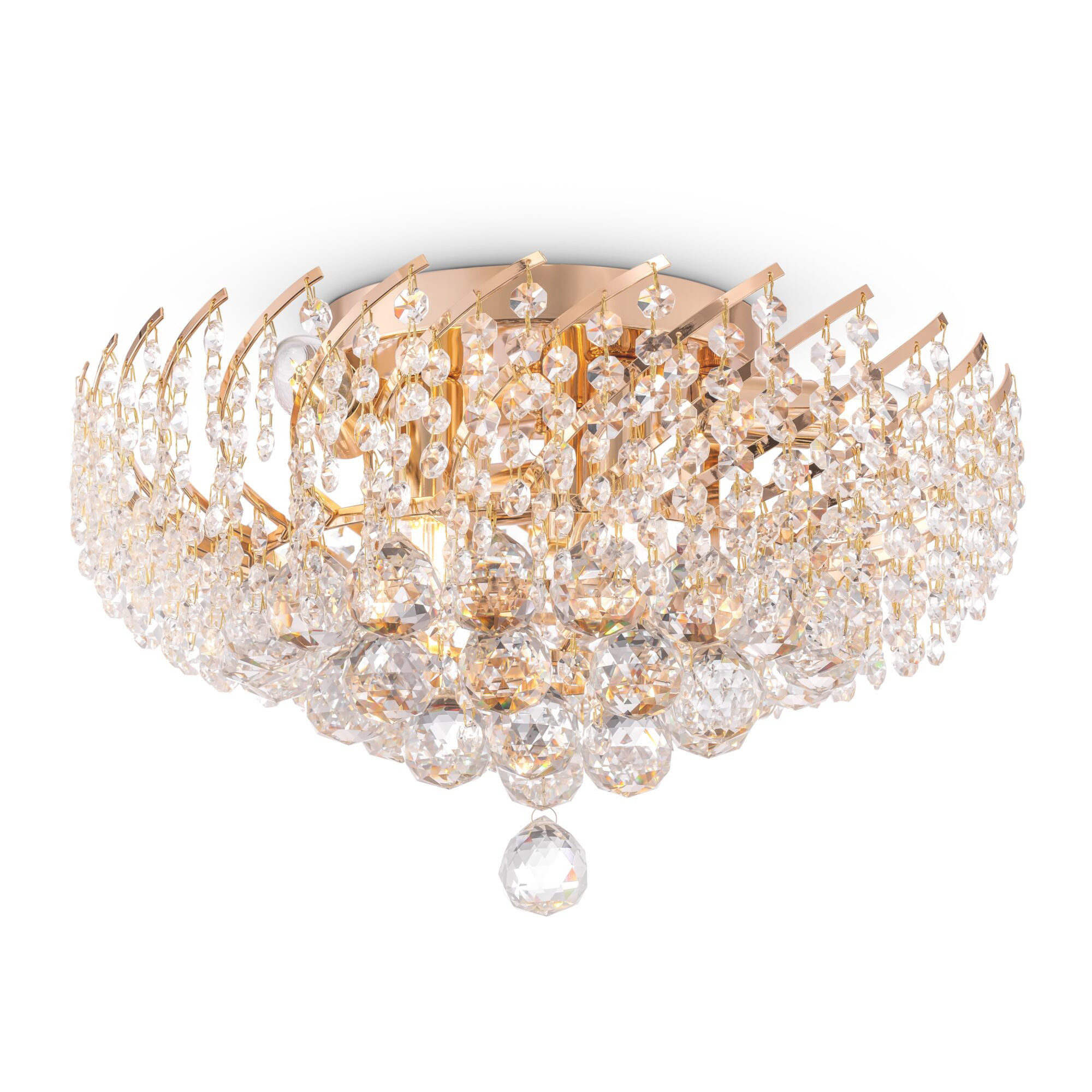 Lampa sufitowa mosiężno-złota KAROLINA 6xE14x40W wym: 24x41x41 cm Maytoni