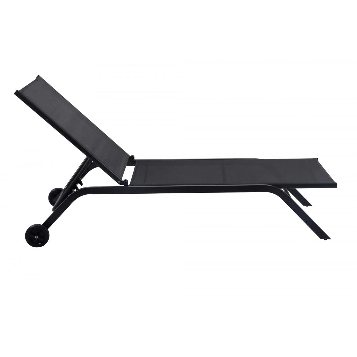 GRANADA - Lot De 2 Transats "Granada" Graphite - Acier et Texaline