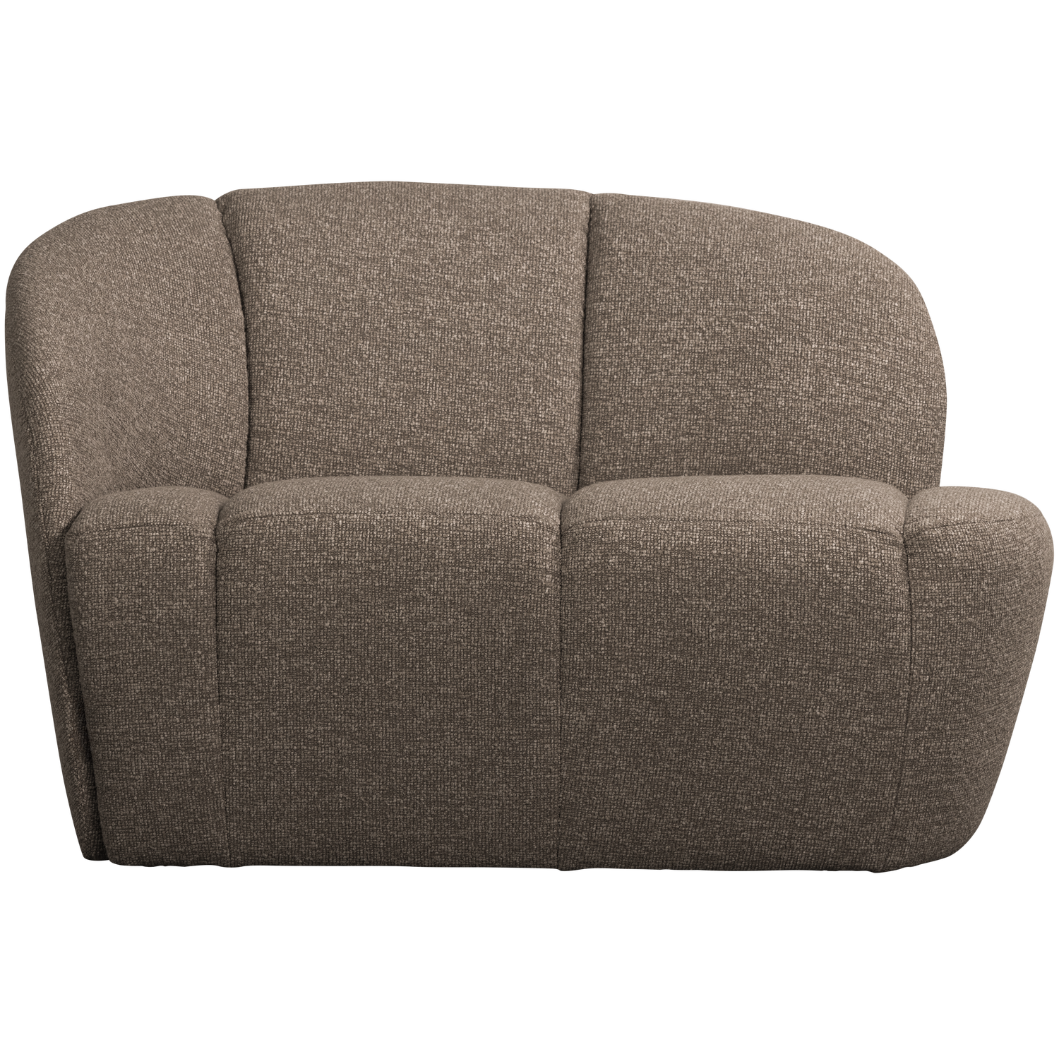 WOOOD 2-zits bankje links Mojo - Polyester - Bruin Melange - 73x112x77