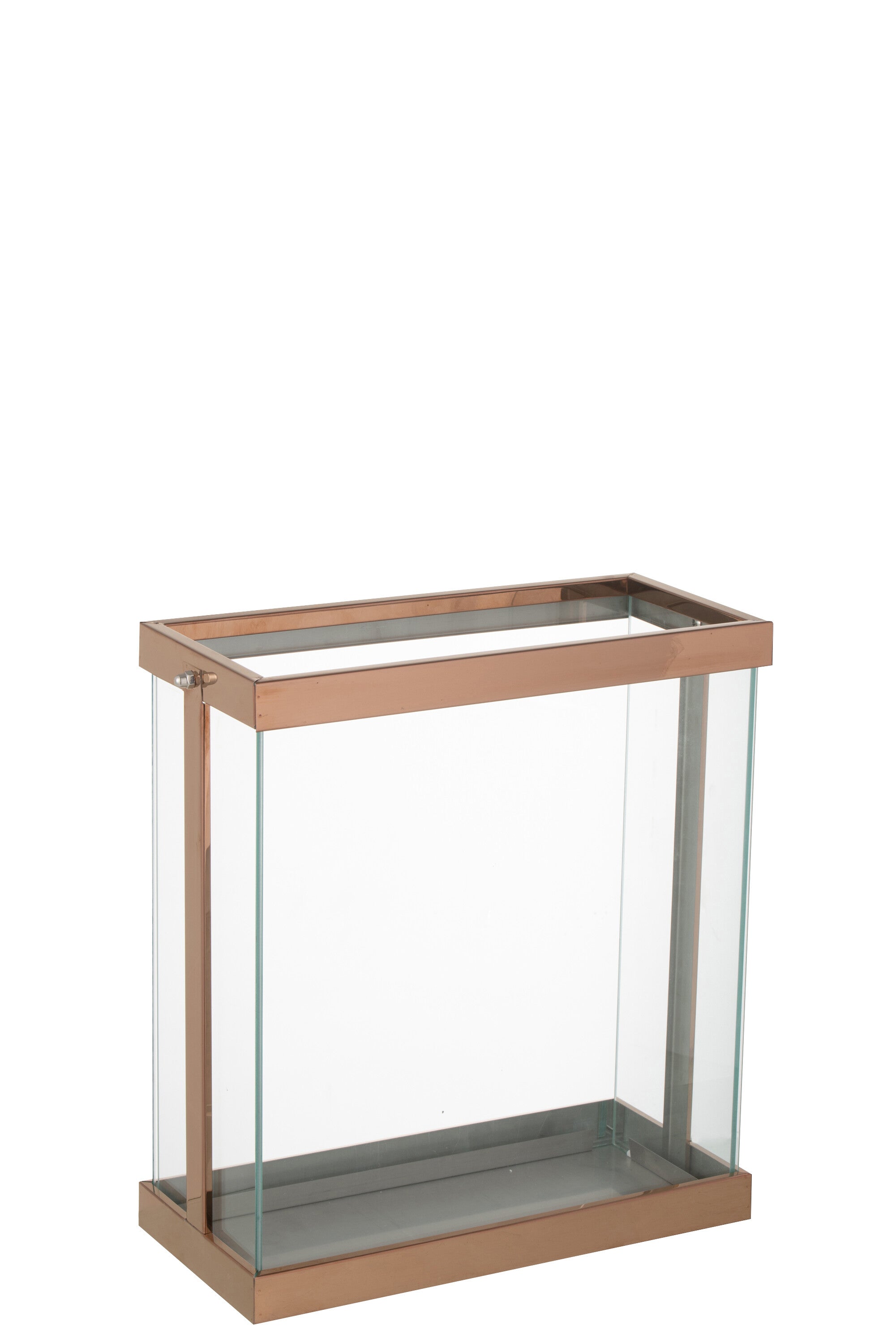 J-Line lantaarn Rechthoekig enma - ijzer/glas - koper - large