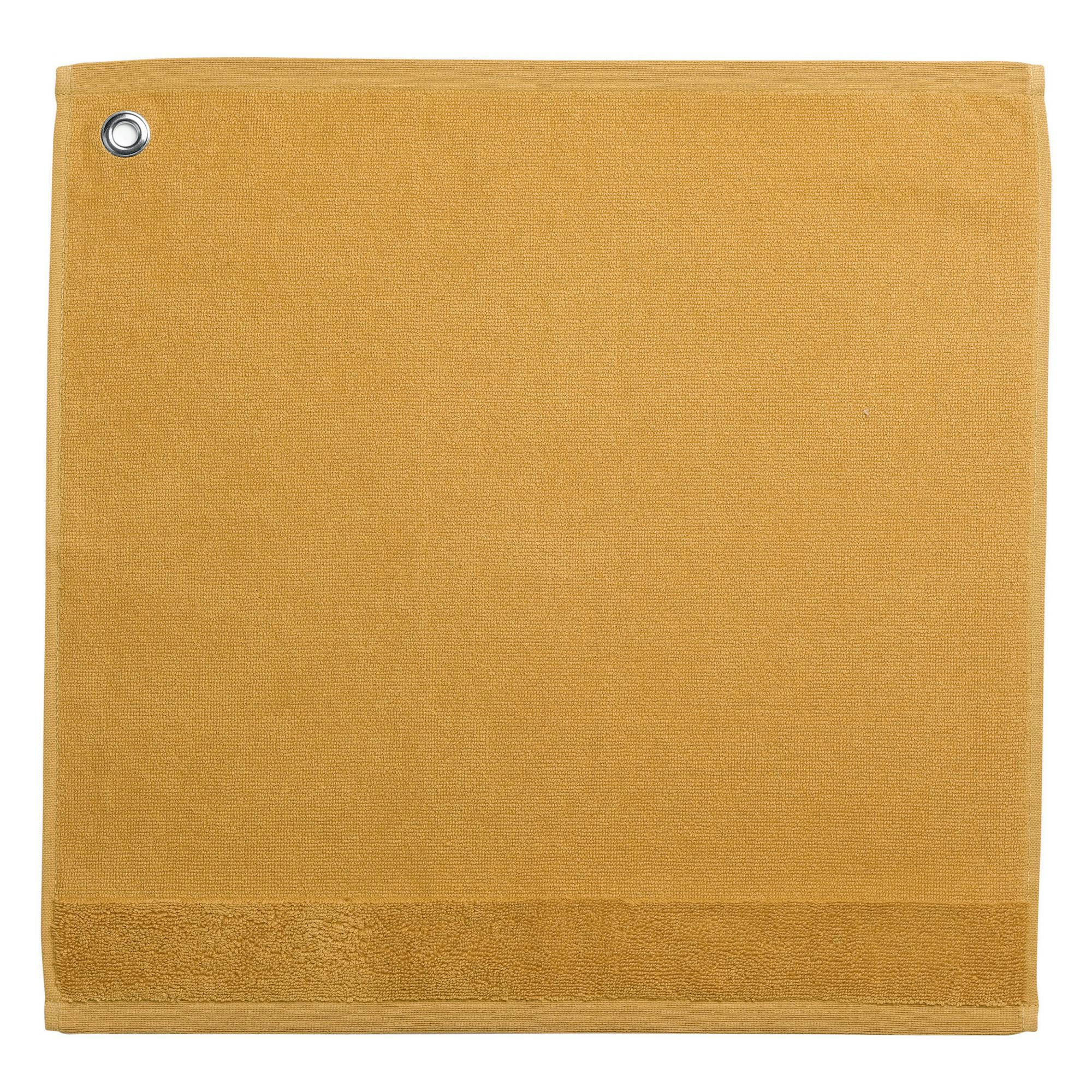 CURL - Essuie-mains oeillet  en coton curry 50 x 50