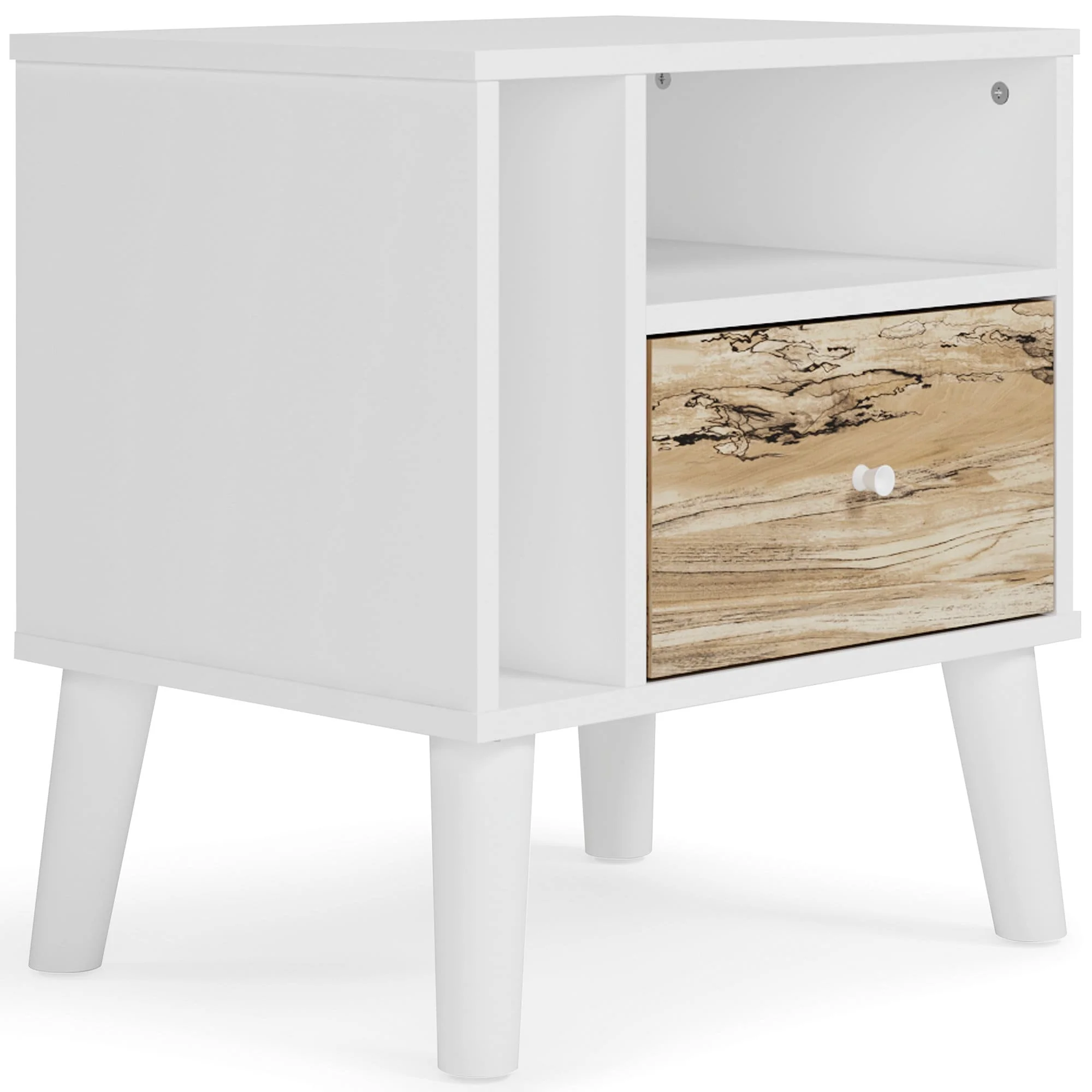 Ashley Furniture Piperton Brown/White Single Drawer Night Stand