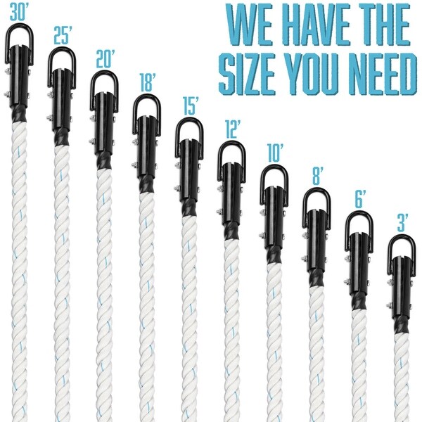 Gym Climbing Rope, 25' - 13.25x13x10.25 in.