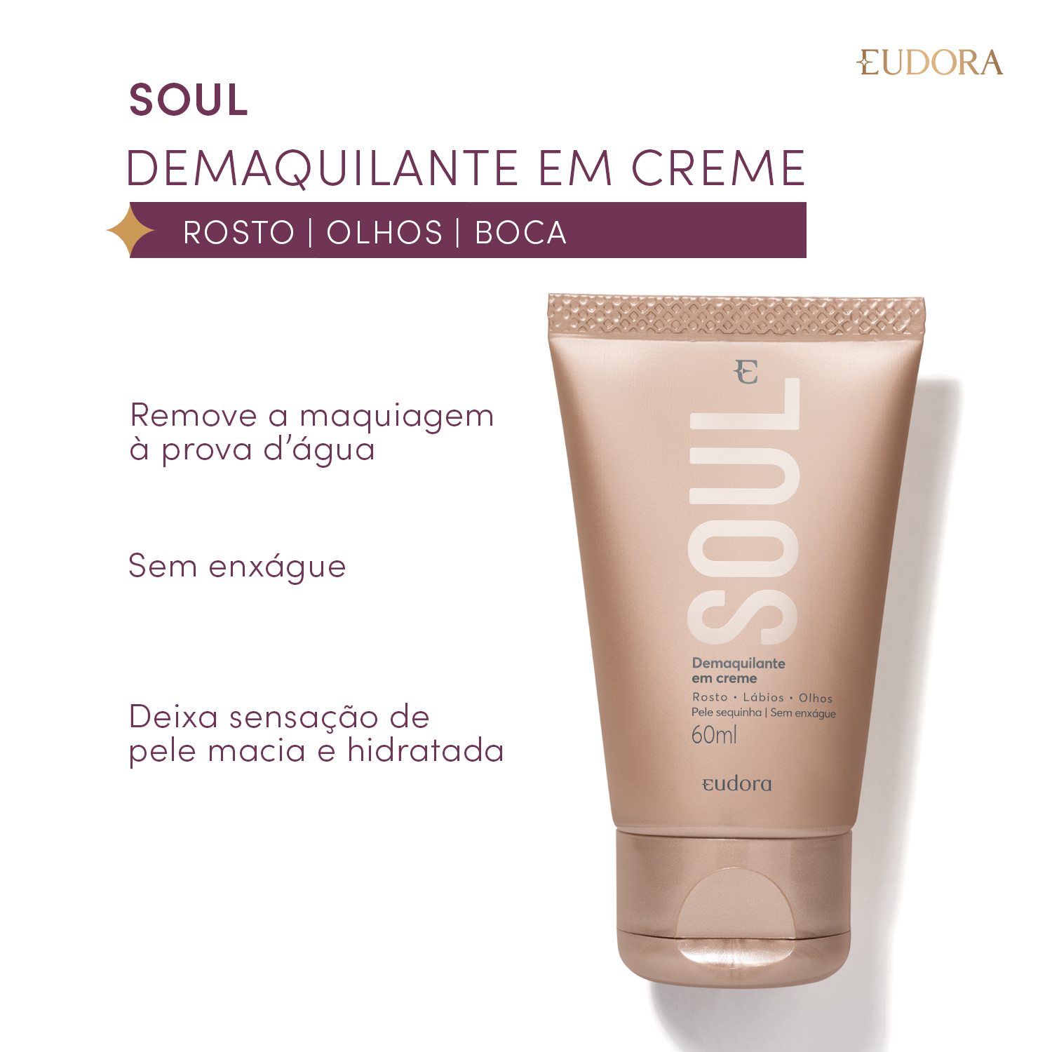 Demaquilante Em Creme Soul 60ml