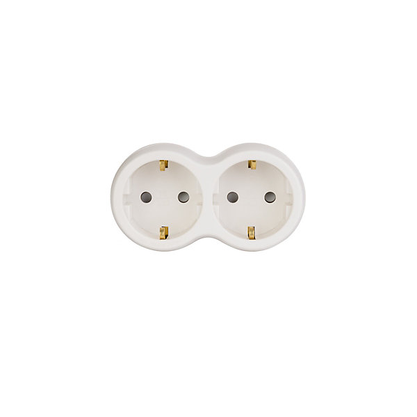 Biplite Schuko 16A Bolea - Blanc et Gris - Zenitech