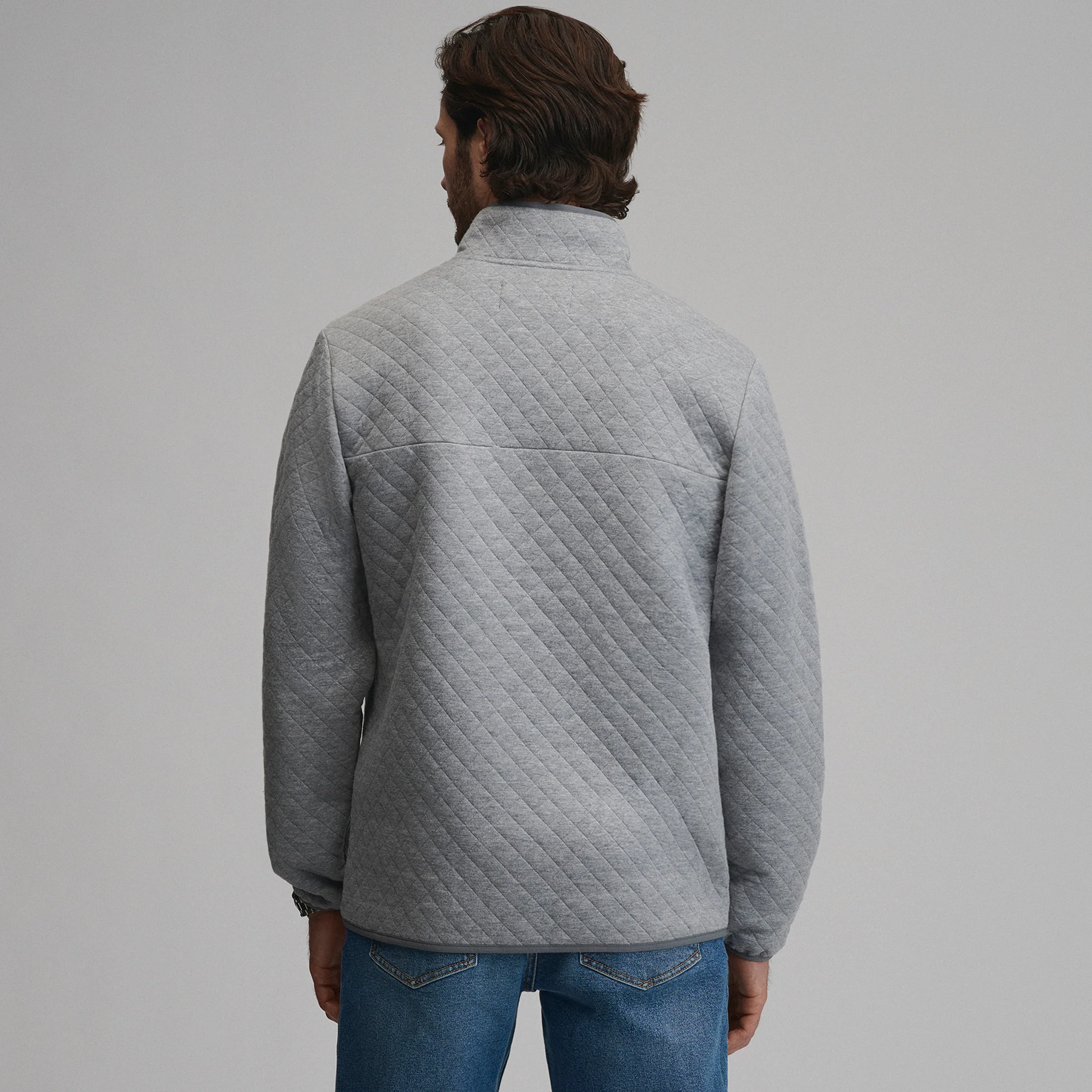 Men's Quilted Quarter-Zip Pullover