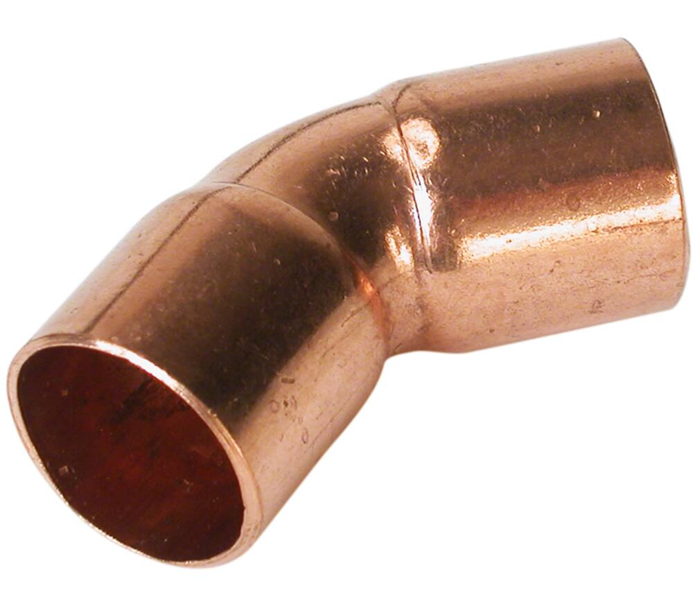 Bow 45-Degree Copper to Copper Elbow Fitting, 3/4-in