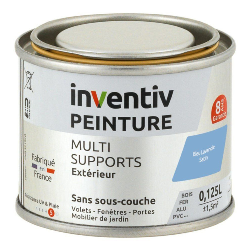 Peinture multi-supports bleu lavande satiné 0,125 L INVENTIV