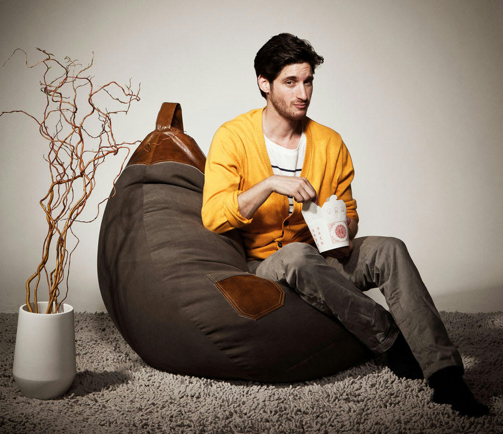 SITTING POINT - Pouf Jamie XL Chocolat