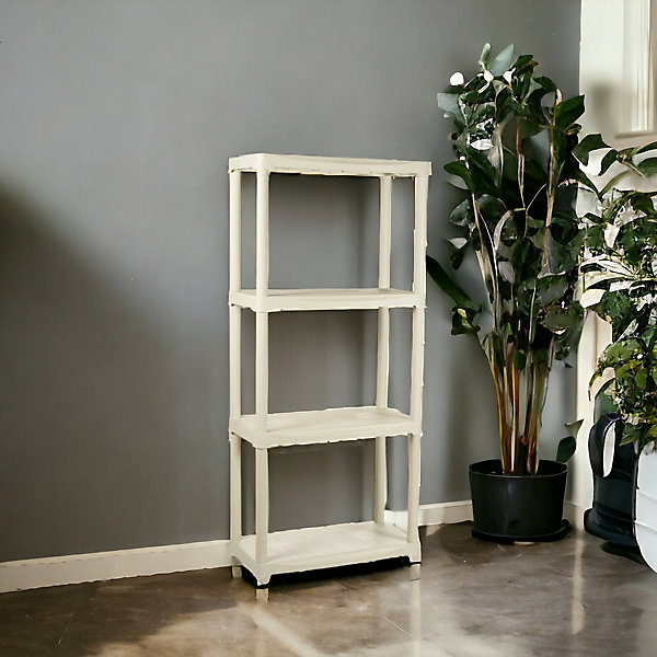 Armoire d'extérieur Darbitri, Etagère d'extérieur, Armoire de balcon polyvalente, Armoire d'extérieur, 60x30h133 cm, Blanc