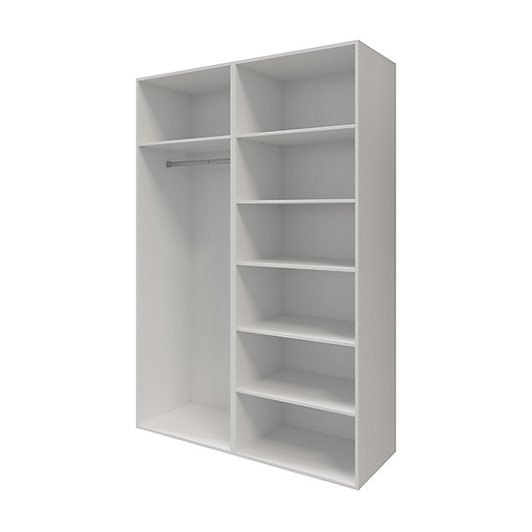 Armoire penderie portes coulissantes blanches GoodHome Atomia H. 225 x L. 150 x P. 63,5 cm