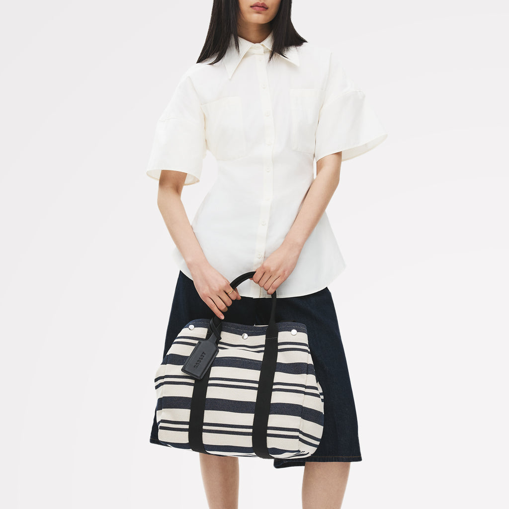 Hadleigh Place - Stripe - Large Open Top Tote