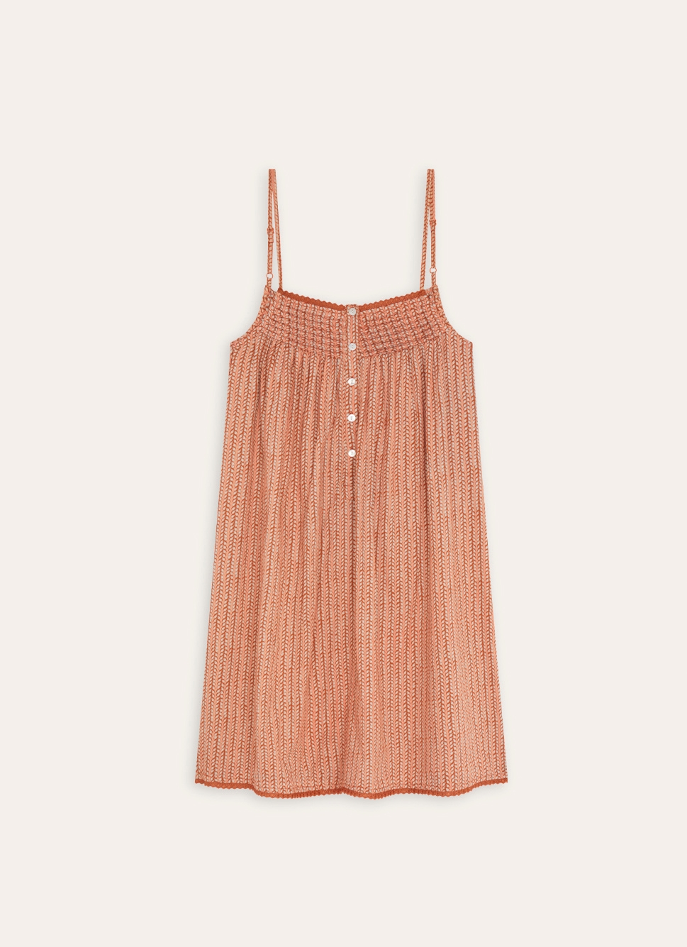 NUISETTE EN COTON IMPRIMÉ rouge