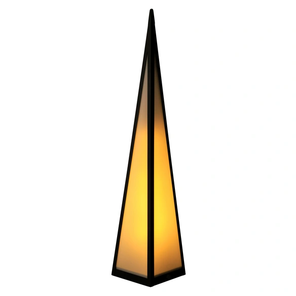 Dekoleuchte, schwarz/weiß, Kunststoff, Motiv: Pyramide