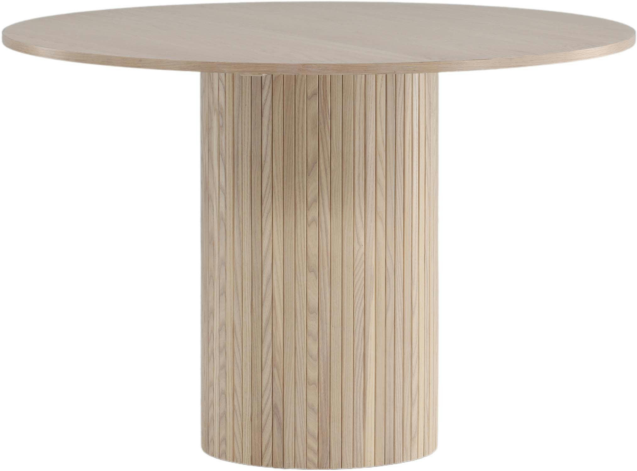 - Table ronde en mdf bianca 110 cm naturel