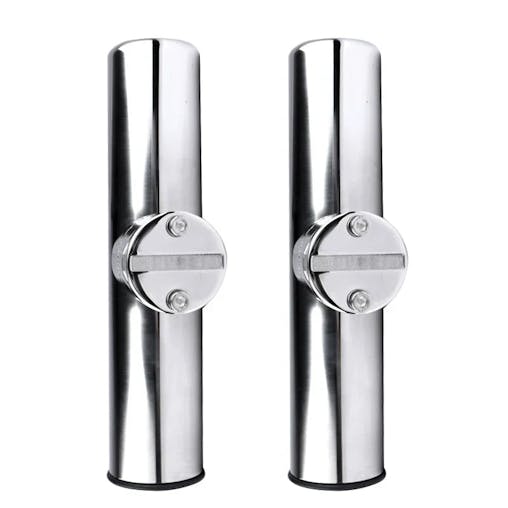 NNEOBA 2PCS Stainless Steel Clamp-On Fishing Rod Holders