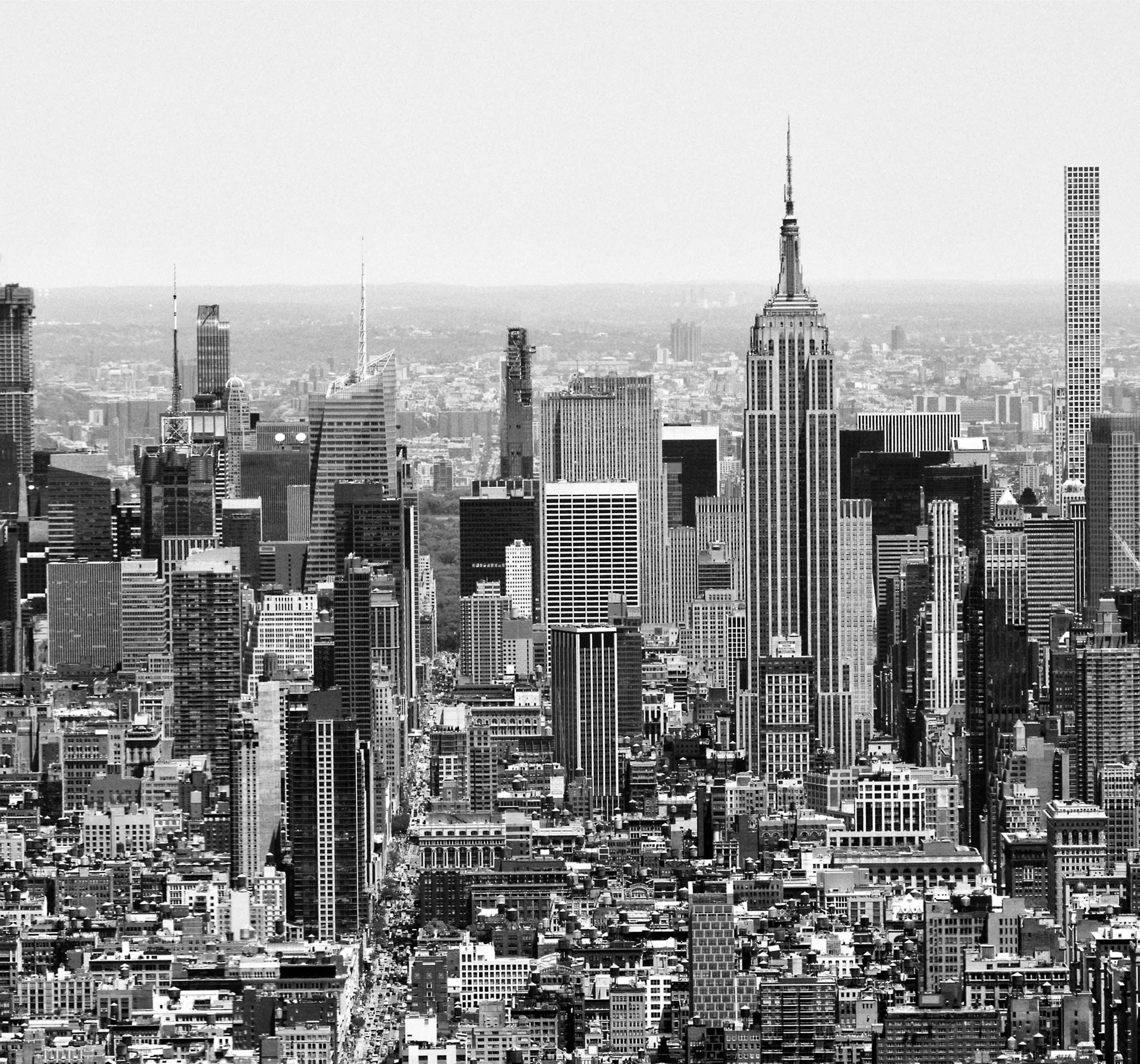 - fresque panoramique city noir et blanc 280x300cm