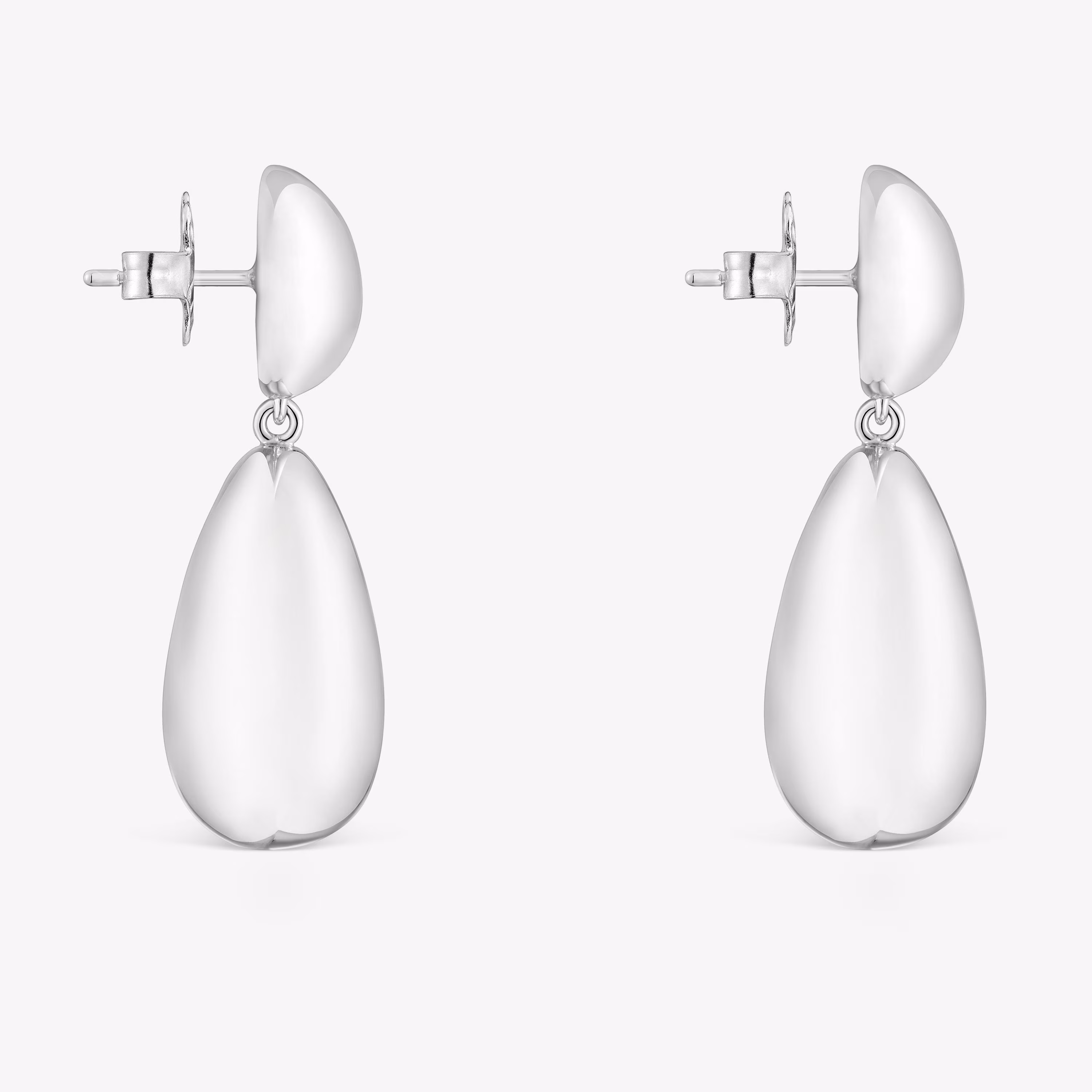 Pendientes largos de plata Daisy