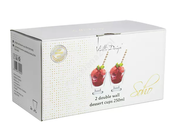 Kpl. pucharków do lodów z podwójną ścianką ok. 250 ml (2 szt) Vialli Design - Soho 1K.SOHO.9002