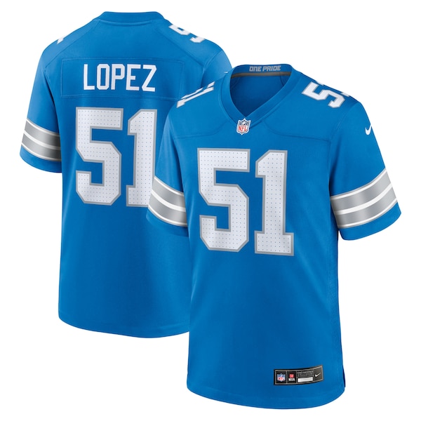 Roy Lopez Detroit Lions Nike Team Game Jersey -  Blue