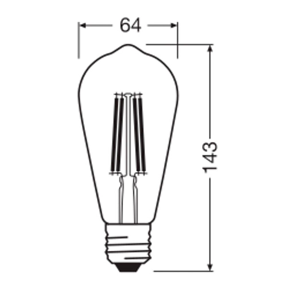 LYSPÆRE OSRAM LED EDISON E27 806LM 5,9W KLAR