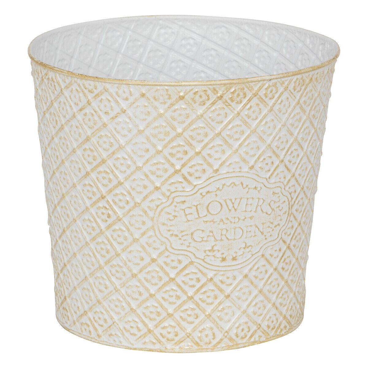 Vaso TINO em ferro branco 24,5cm