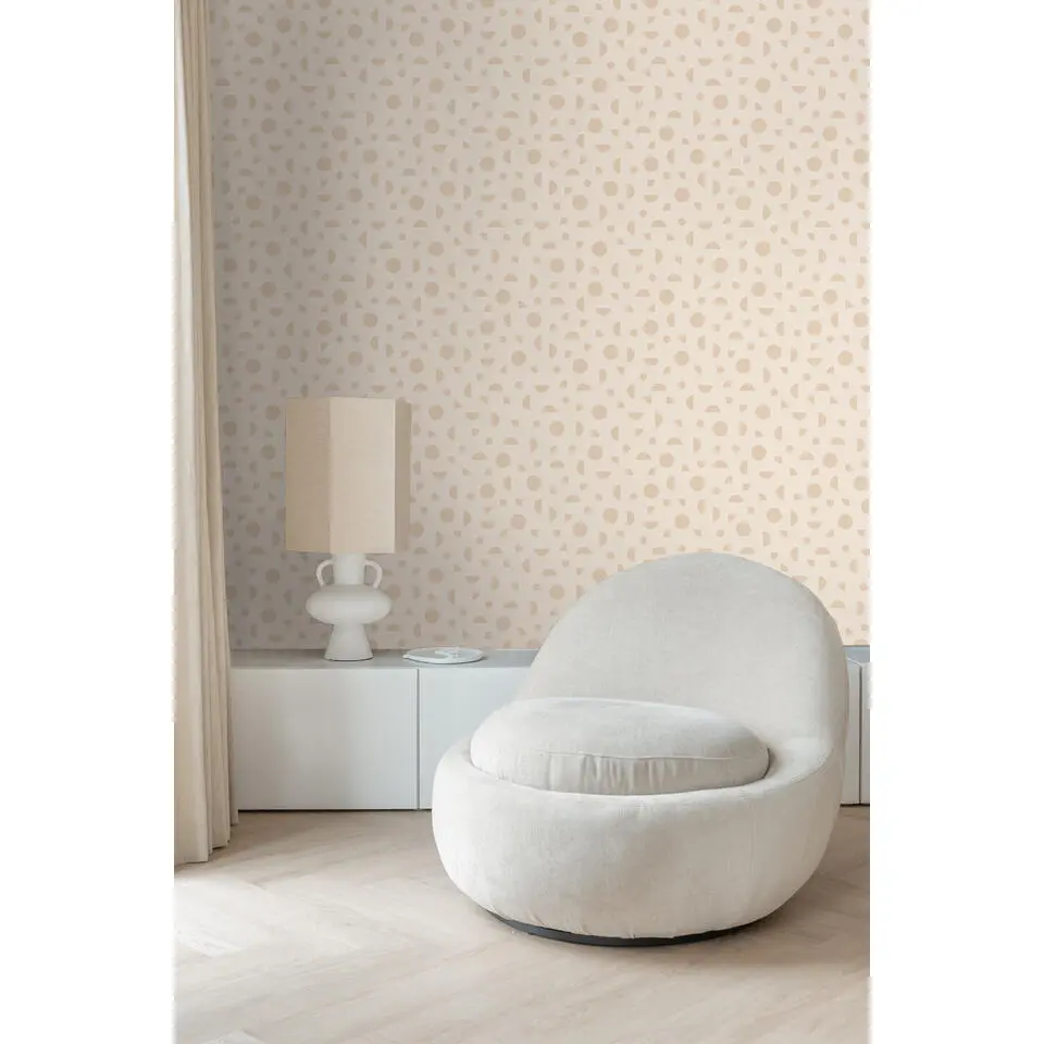ESTAhome behang grafisch motief beige - 50 x 900 cm