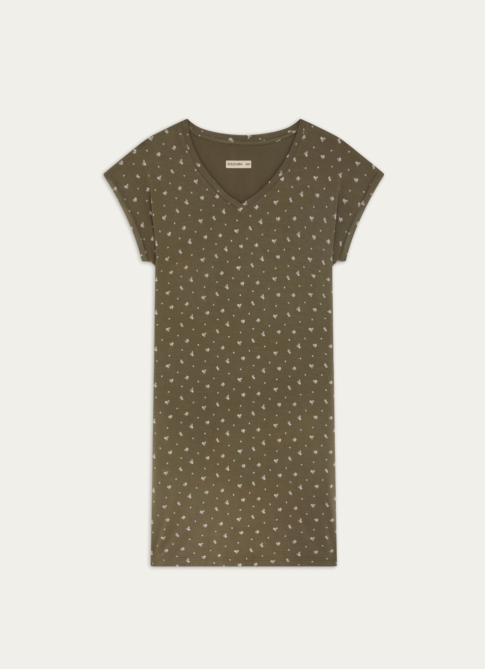 CHEMISE DE NUIT MANCHES COURTES RIMO KAKI