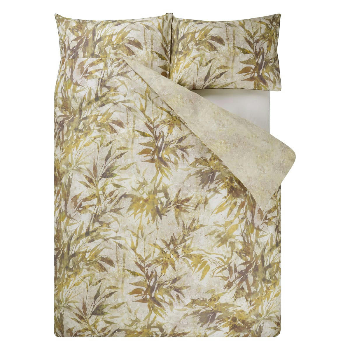 JARDIN CHINOIS - Housse de couette imprimée en percale de coton beige 240x220