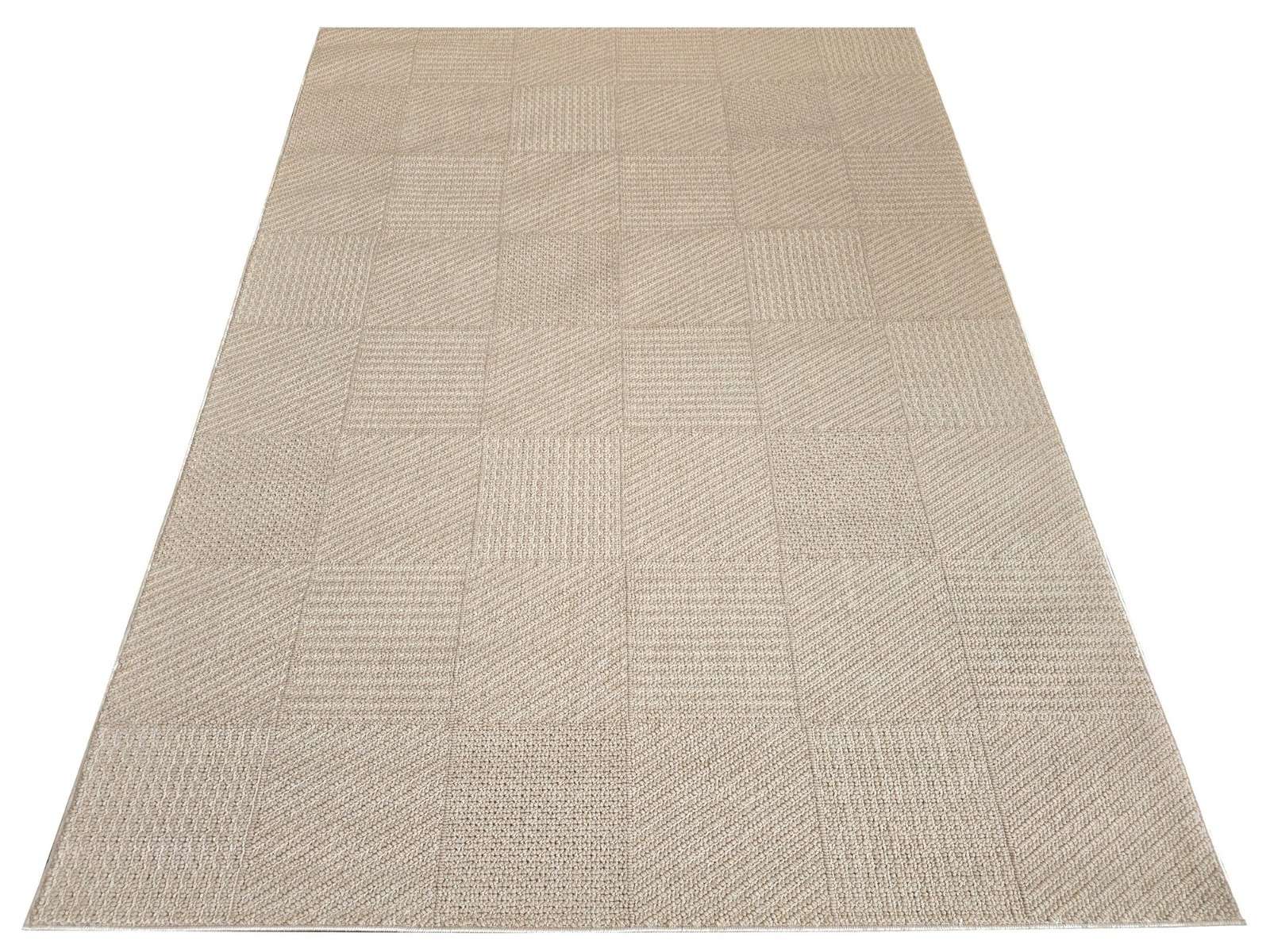 Dywan pętelkowy boucle Pure 004 beżowo-kremowy modny do salonu 060x100