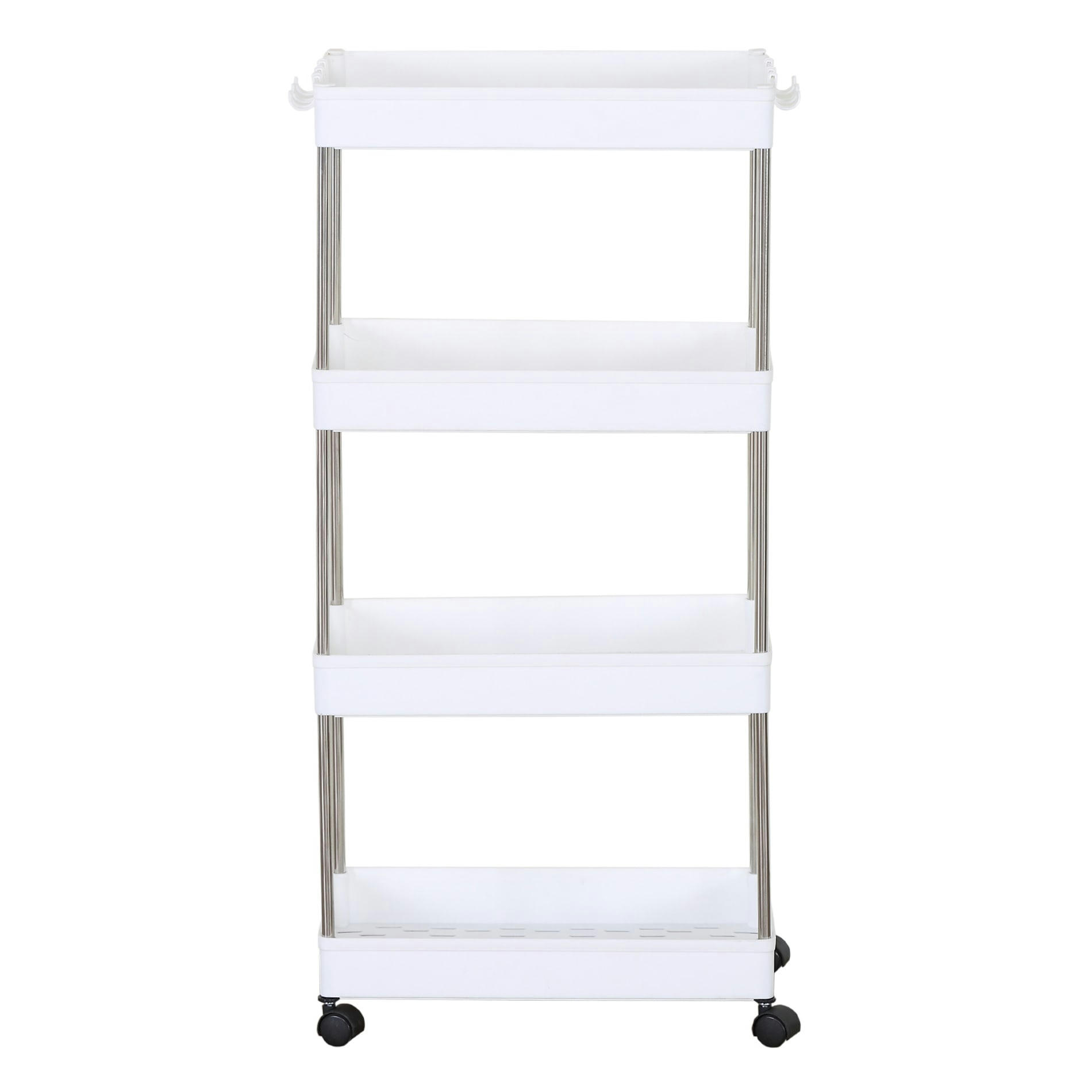 EASY LIFE - Chariot cuisine avec roues 40x23x85 cm en plastique blanc