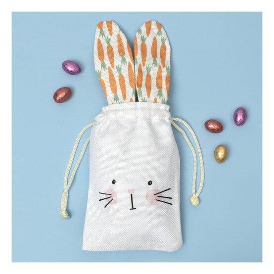 Easter Bunny Linen Pouch