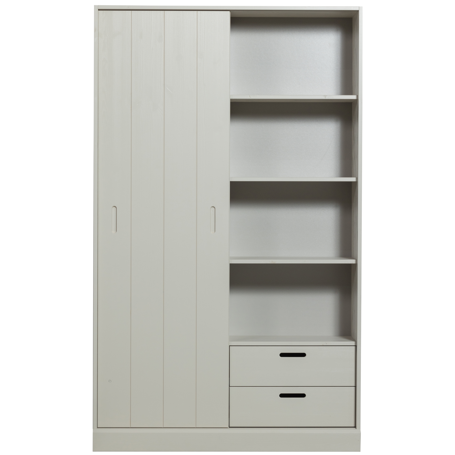 WOOOD schuifdeurkast Mila - Grenen - Dust - 200x120x42
