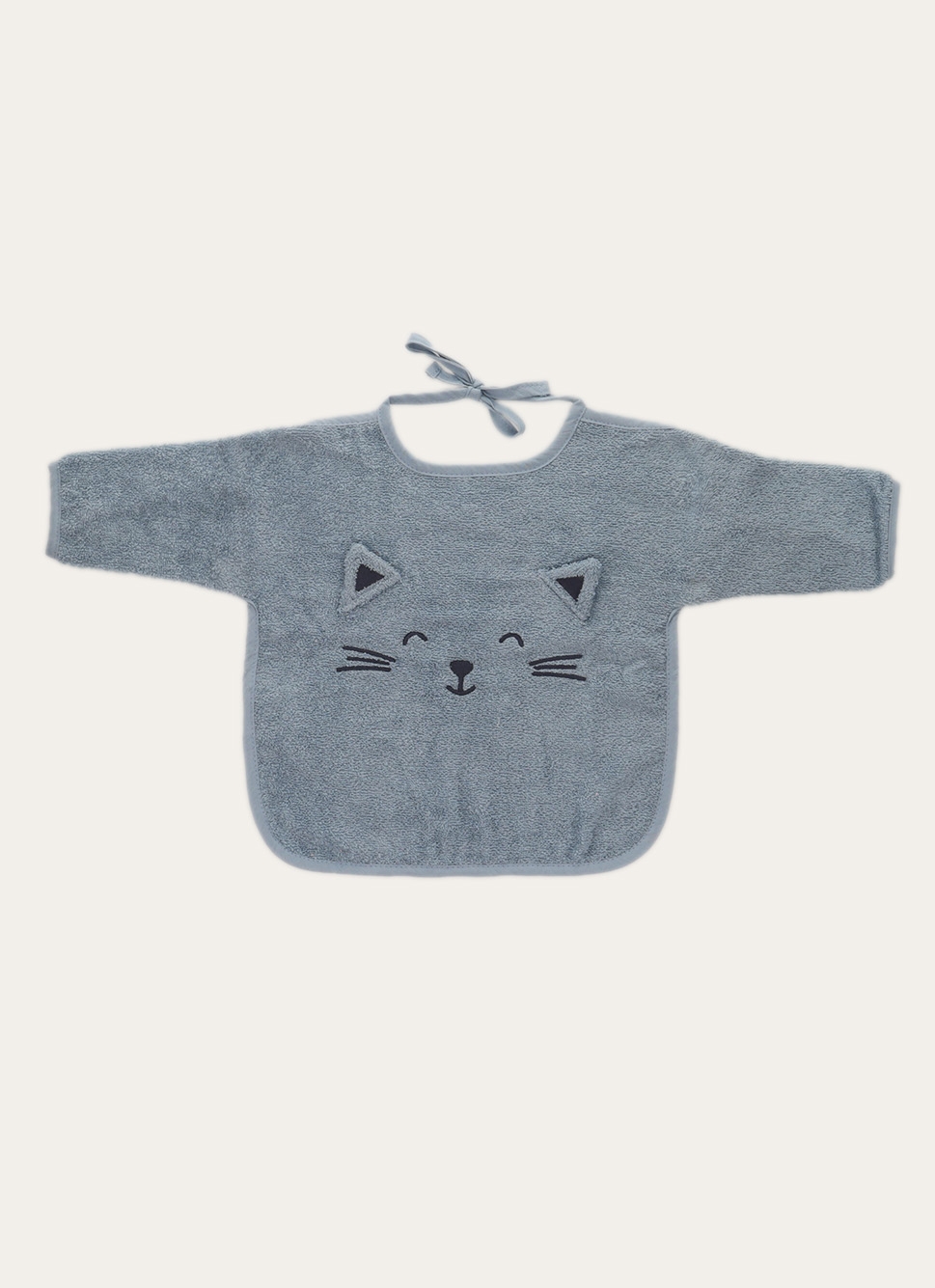 BAVOIR MANCHES LONGUES TÊTE DE CHAT ROSE