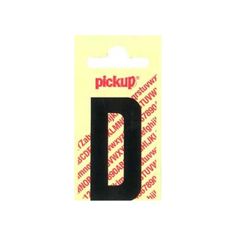 Lettre D adhésive noire 9 x 7 cm