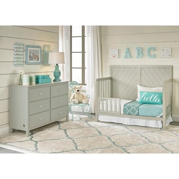 Buckland Convertible Crib, Misty Grey
