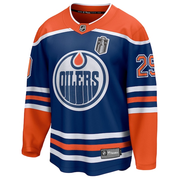 Leon Draisaitl Edmonton Oilers  2025 Stanley Cup Final Home Breakaway Jersey - Royal