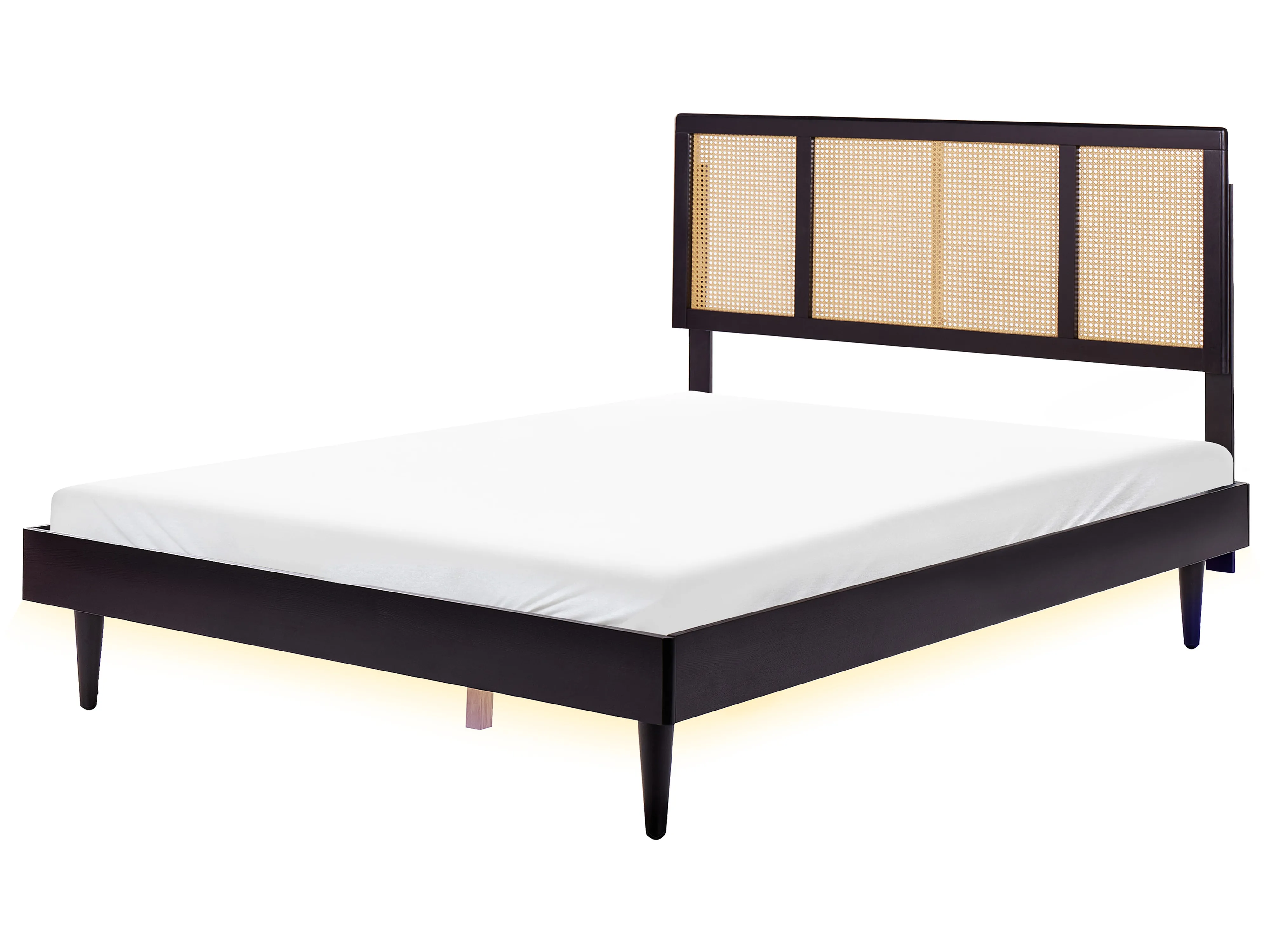 Bed Rattan AURAY 160 x 200 cm (EU King Size) Black