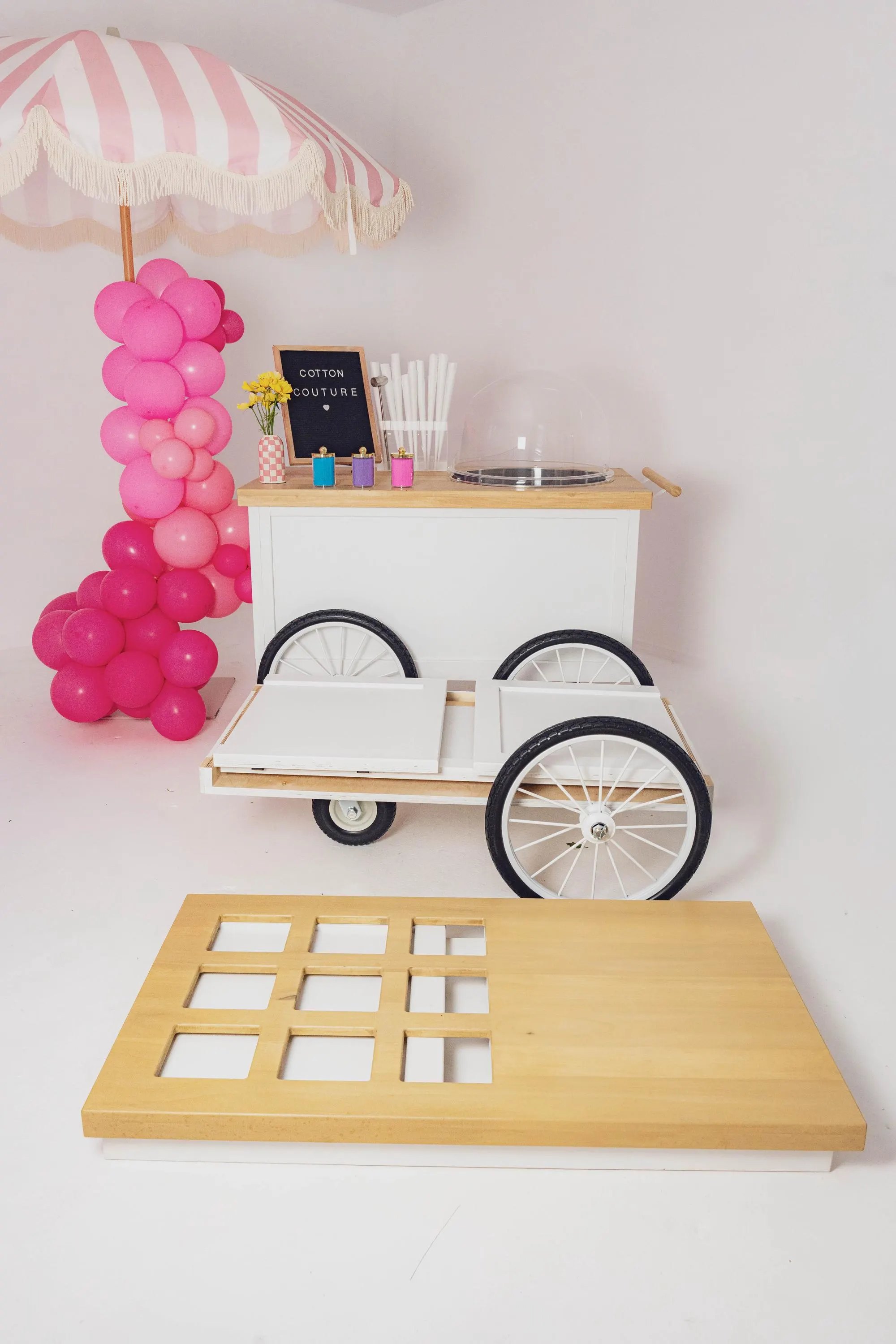 Collapsible Event Bar | Wedding Flower Snack Charcuterie Cart