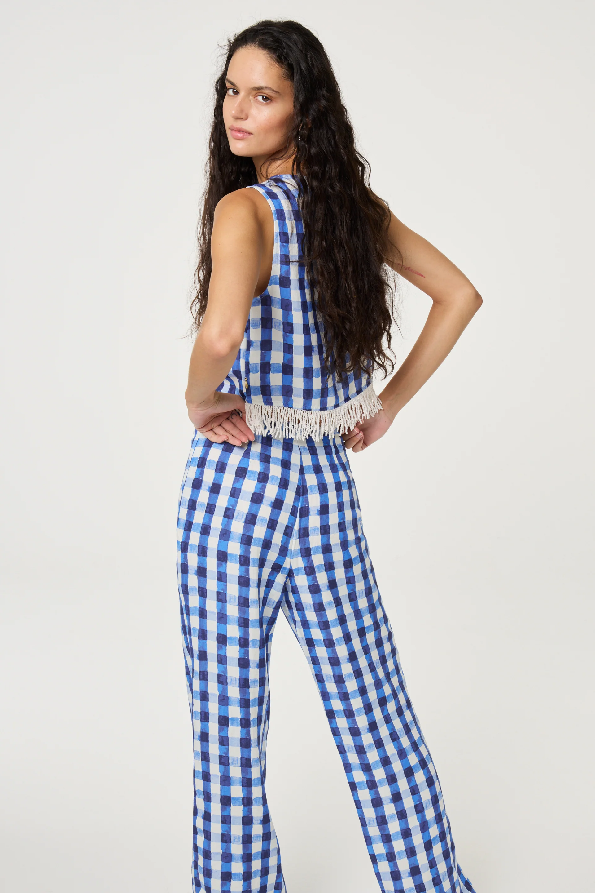 Tropez Trousers | Navy/Cosy White