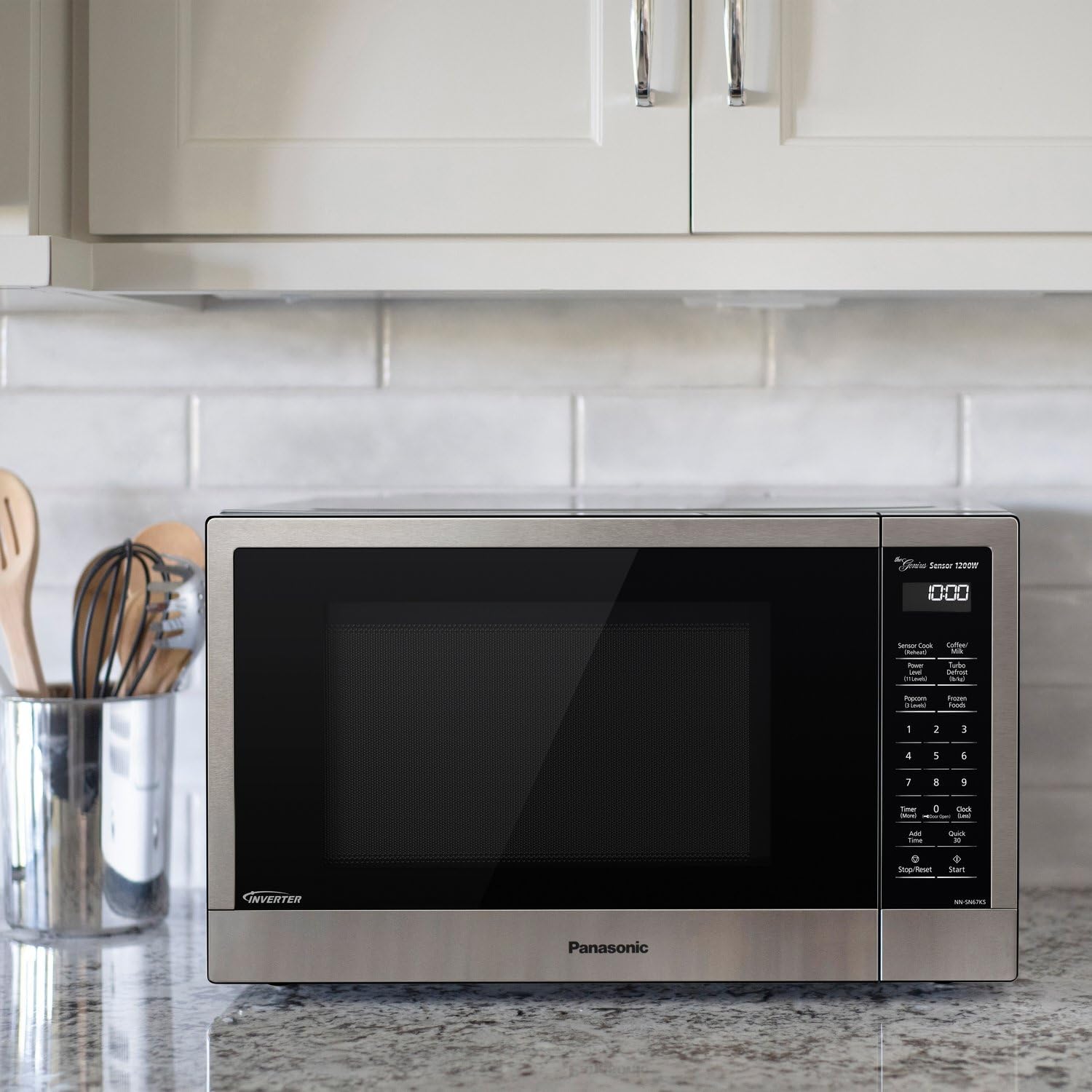 Panasonic NN-SN67K Microwave Oven, 1.2 cu.ft, Stainless Steel/Silver