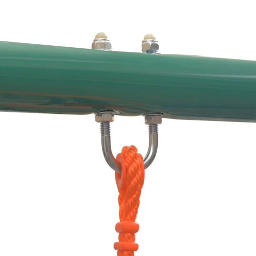 NNEVL Swing Set with Slide and 3 Seats Orange