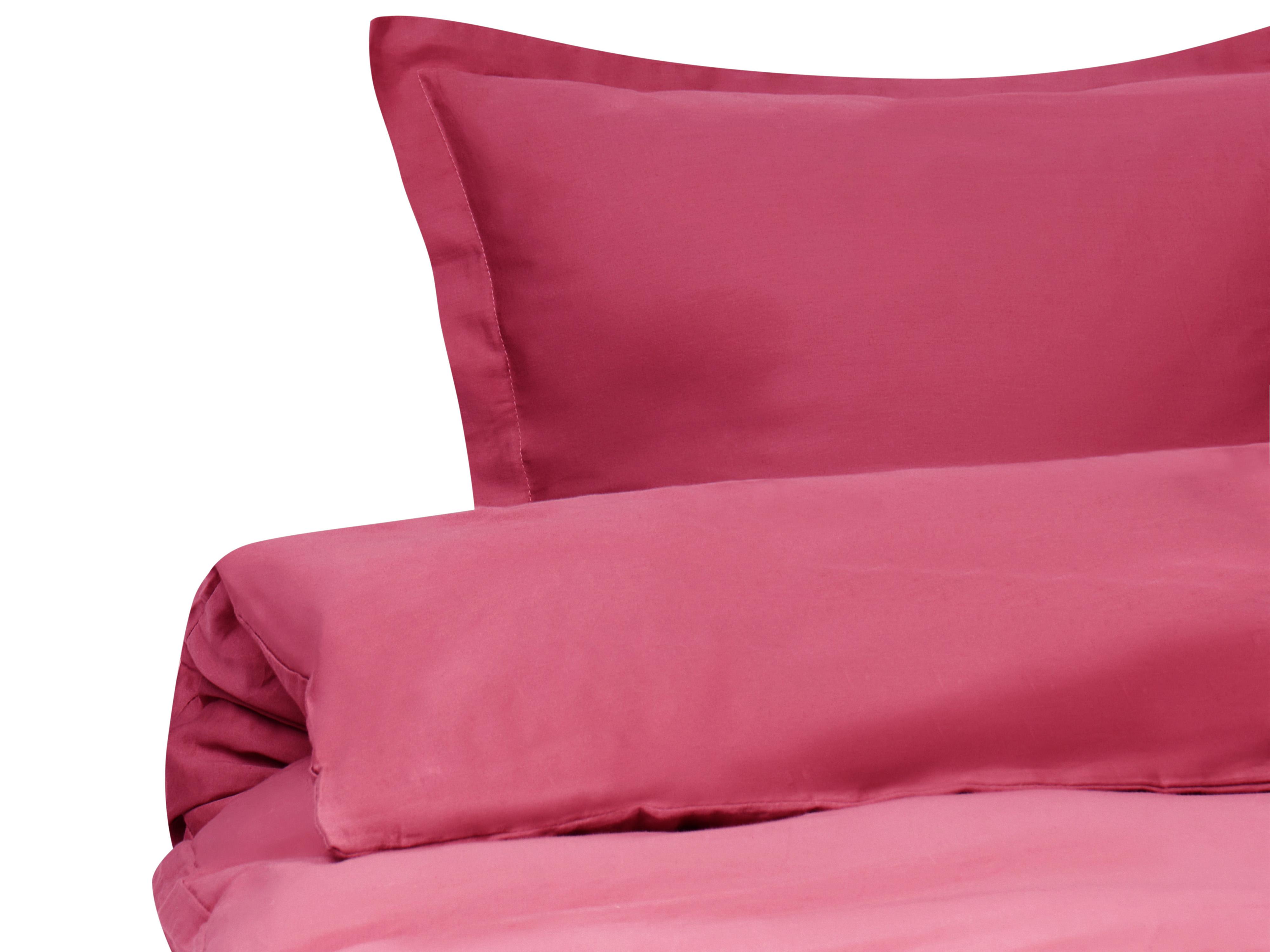 Duvet Cover Set PARKROSE Sateen Cotton 220 x 240 cm Burgundy