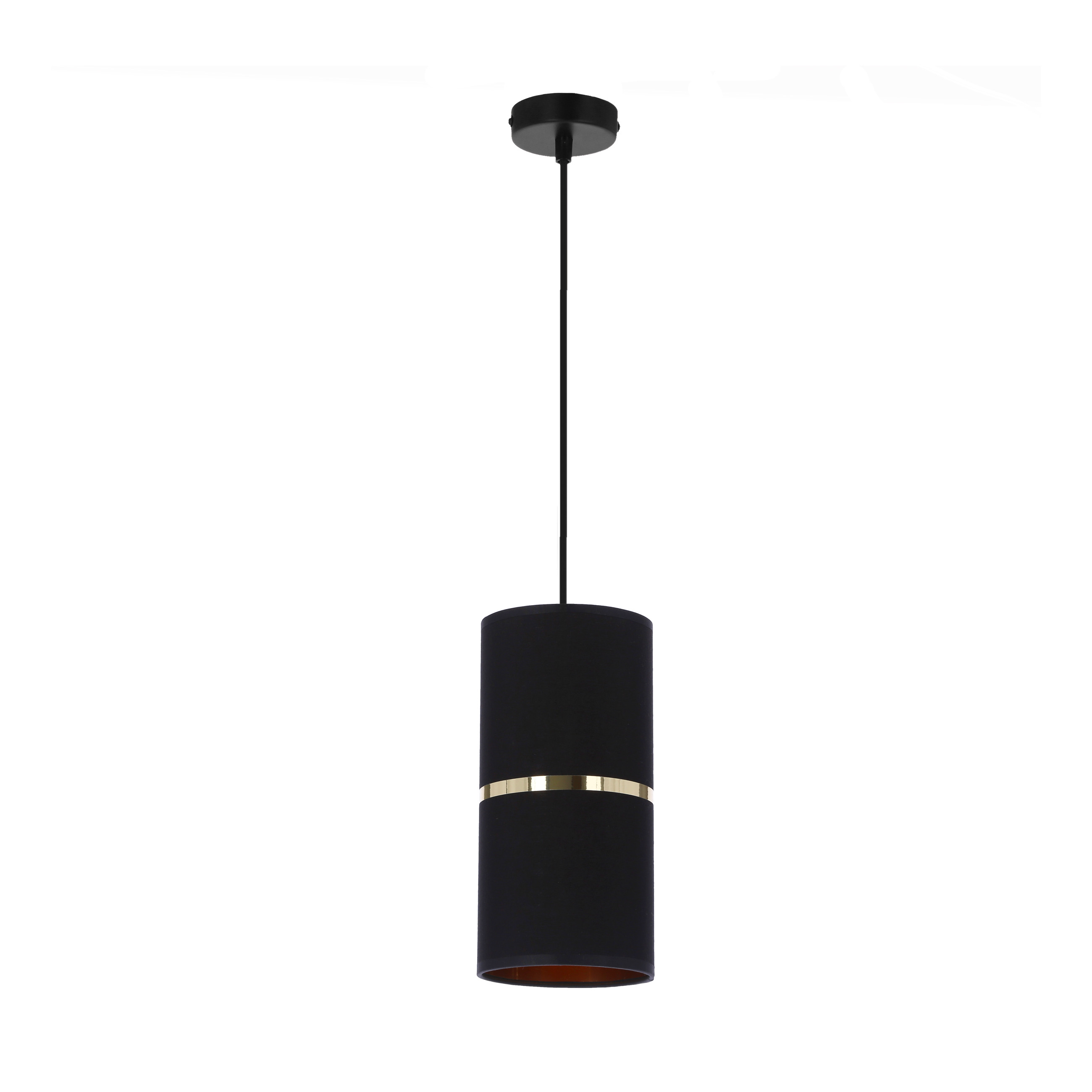 Lampa wisząca Gina abażur czarno-złota 1xE27x60W IP20 Candellux