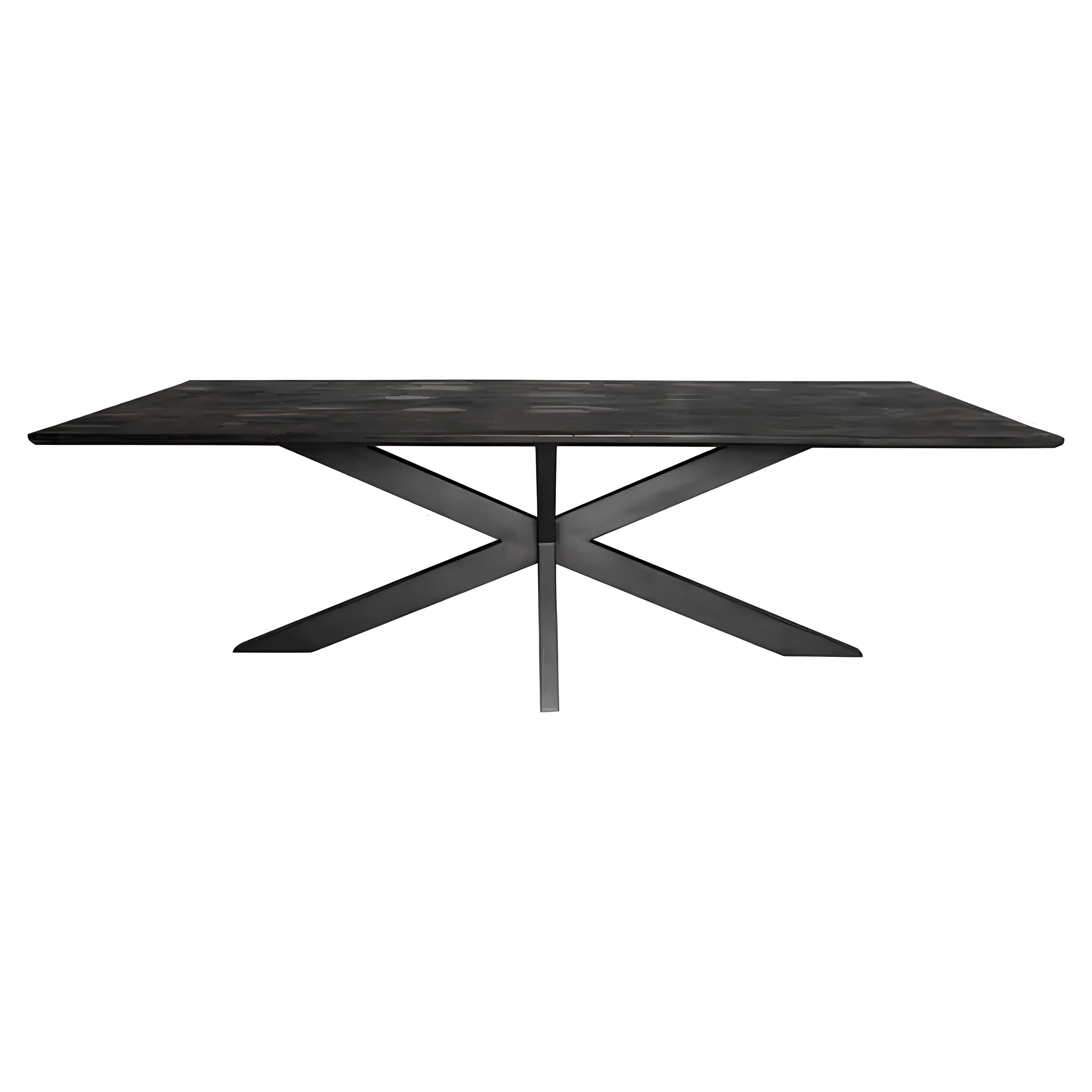 Table à manger noire en bois de manguier 200 cm ALVERA