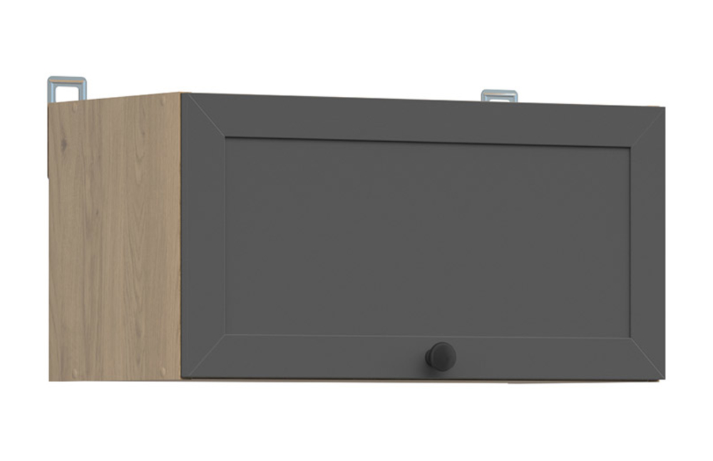 Szafka kuchenna górna Junona Line 60 cm nad okap dąb bernstein/grafit