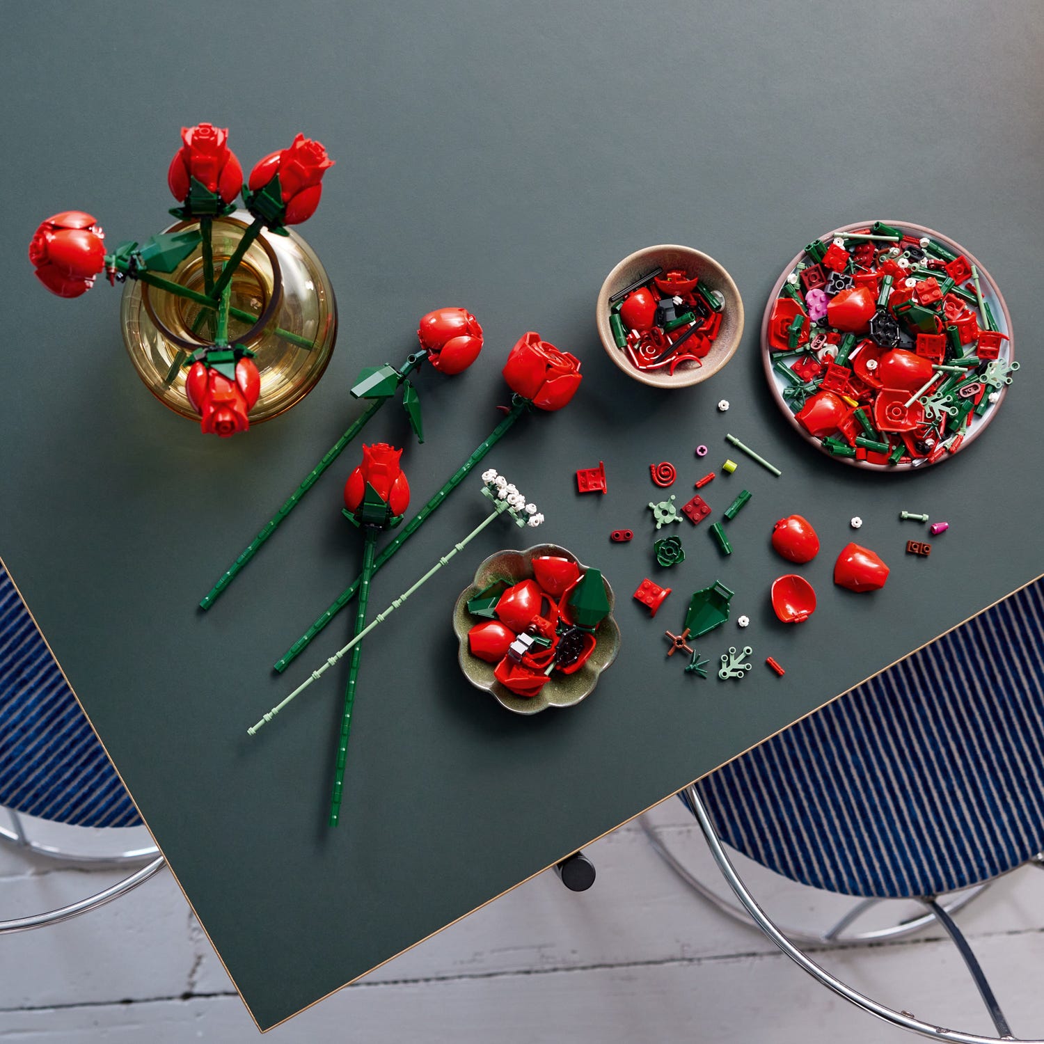 Bouquet di rose rosse Lego Icons