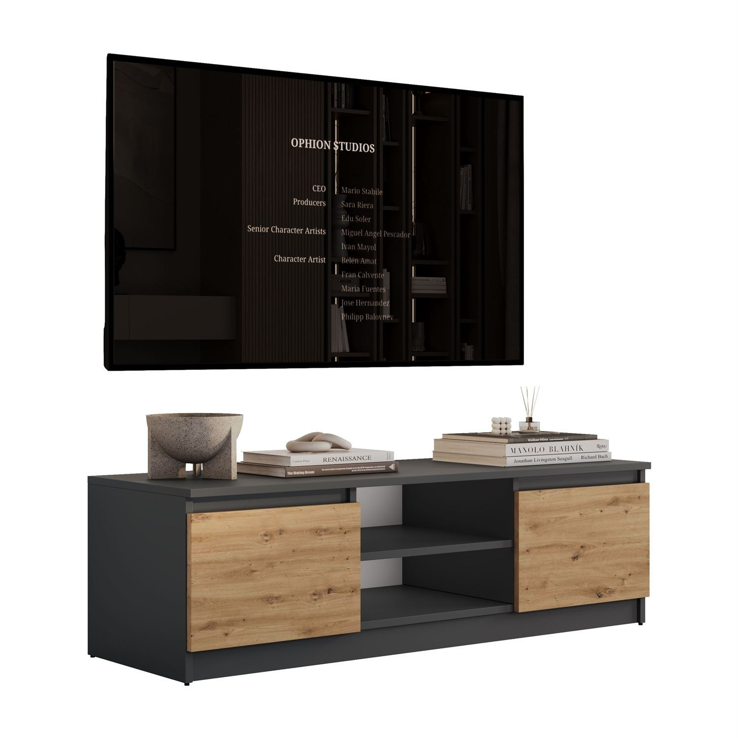 Szafka RTV HANA 120, artisan/antracyt