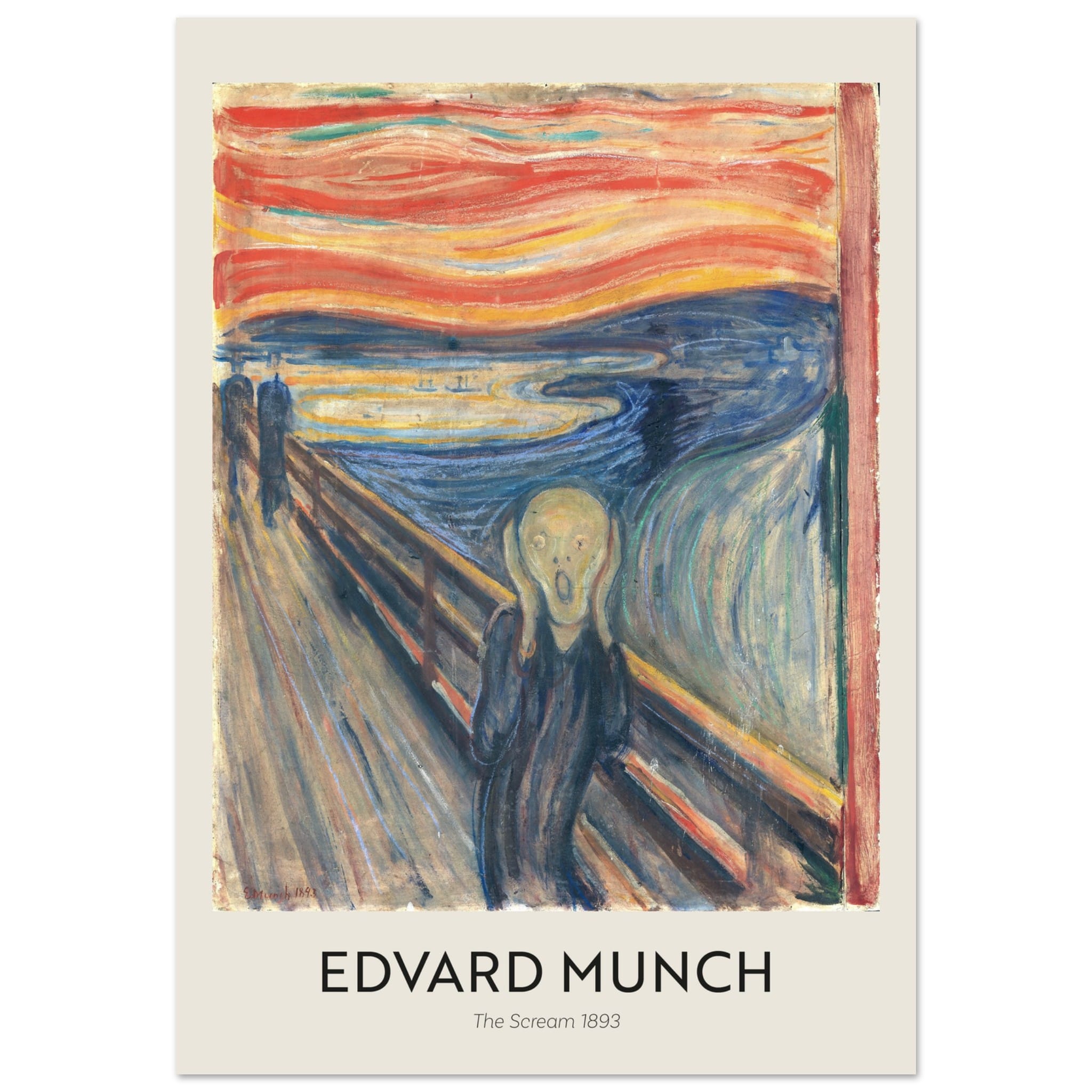 Artfulprints Edvard Munch - The Scream 1893  poster 70x100 cm