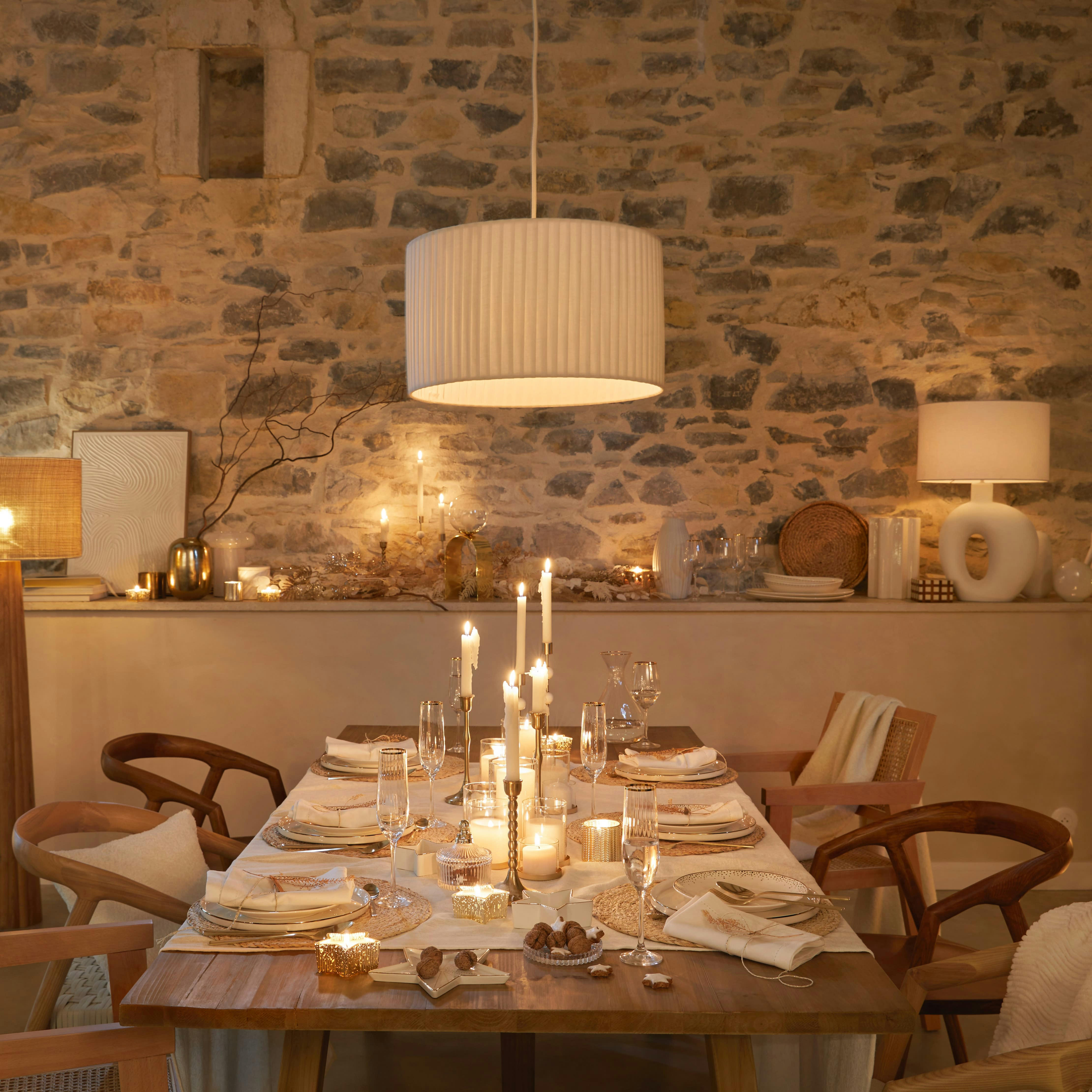 MELINE - Nappe en coton beige 150x250